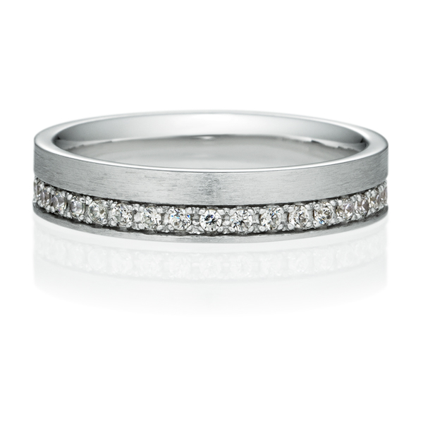 結婚指輪 ストラータ ダイヤモンド ハーフエタニティ リング ヘアーライン（M22A-02-01372D-19）