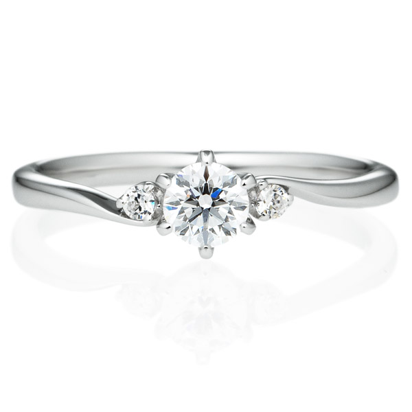 プラチナの婚約指輪 ダイヤモンドリング(E121-02-01216-D)