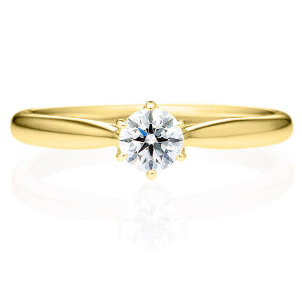 イエローゴールドの婚約指輪 ダイヤモンドリング(E311-02-01219-D)