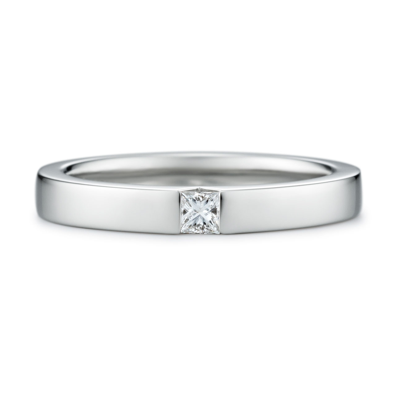 結婚指輪 ユニ スクエア プリンセスカット ダイヤモンド リング（M22A-02-01526Q-13）