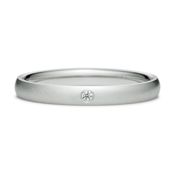 結婚指輪 オーバル ダイヤモンド 1pc リング サティーン（M22A-02-01499A-13）