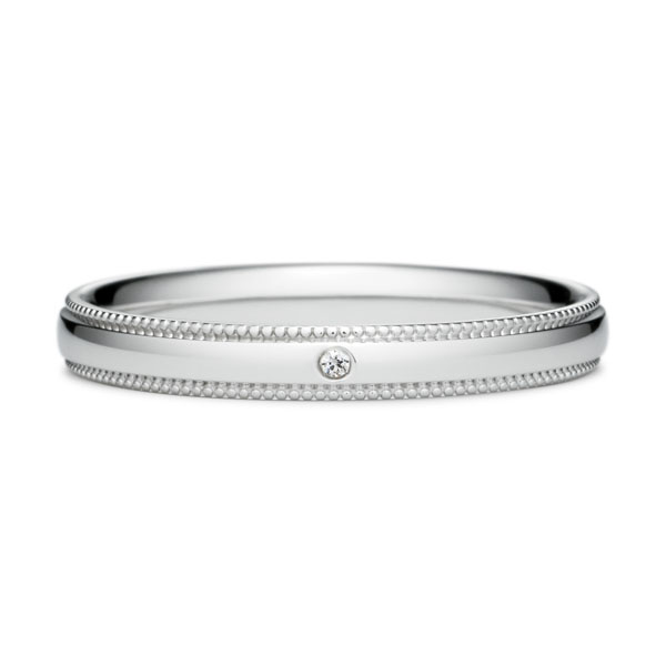 結婚指輪 オーバル ダイヤモンド 1pc リング ミルグレイン（M22A-02-01500A-13）