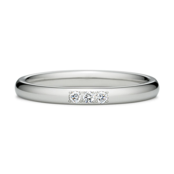 結婚指輪 オーバル ダイヤモンド 3pcs プチエタニティ リング（M22A-02-01509M-13）