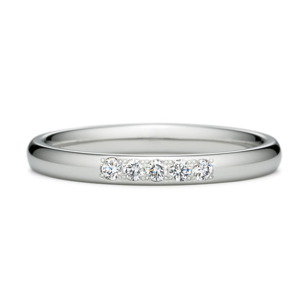 結婚指輪 オーバル ダイヤモンド 5pcs プチエタニティ リング（M22A-02-01510M-13）