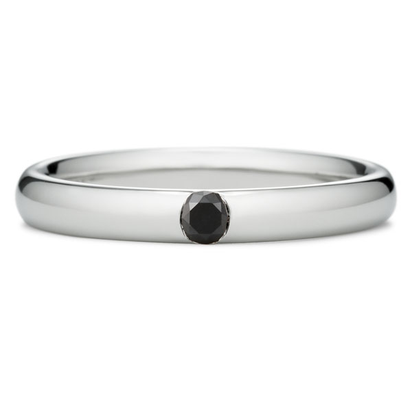 結婚指輪 ユニ オーバル ブラック ダイヤモンド リング（M22Q-02-01525B-13）