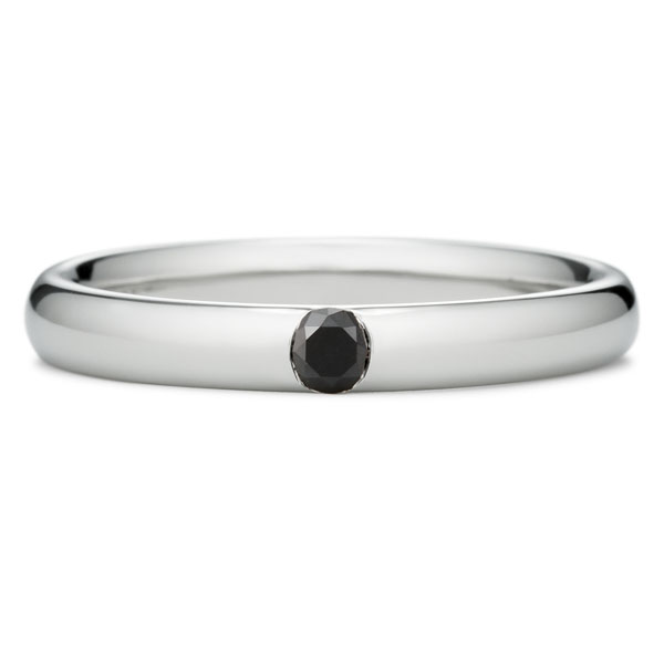 結婚指輪 ユニ オーバル ブラック ダイヤモンド リング（M22Q-02-01525B-13）