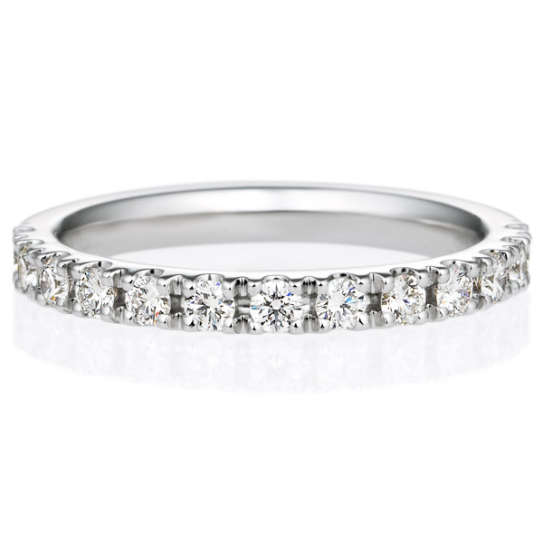 結婚指輪 スクエア ダイヤモンド ハーフエタニティ リング（M22A-02-M0001-12）