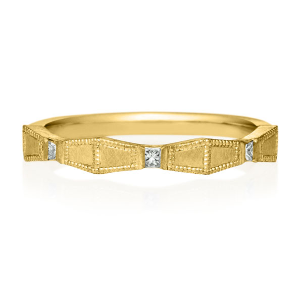 結婚指輪 ラティス プリンセス ダイヤモンド 3pcs リング ミルグレイン サティーン（M31A-02-01386A-Z）