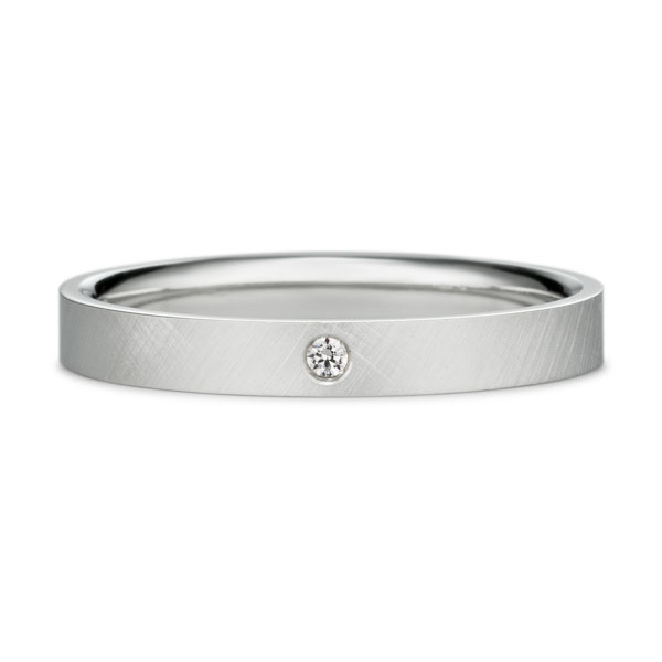 結婚指輪 スクエア ダイヤモンド 1pc リング サティーン（M22A-02-01504A-13）